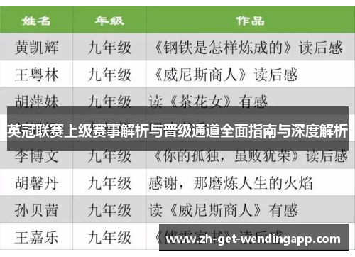 英冠联赛上级赛事解析与晋级通道全面指南与深度解析